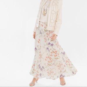 Black Label by Chico’s Floral Lined Skirt